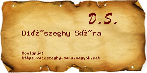 Diószeghy Sára névjegykártya